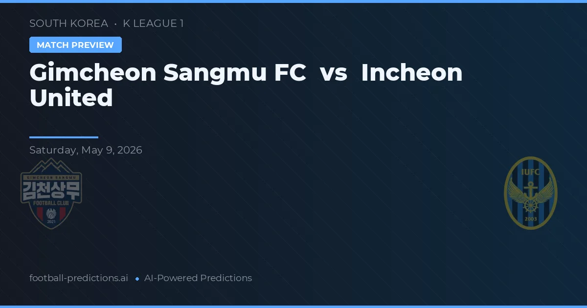 Gimcheon Sangmu FC vs Incheon United — předpověď a náhled zápasu