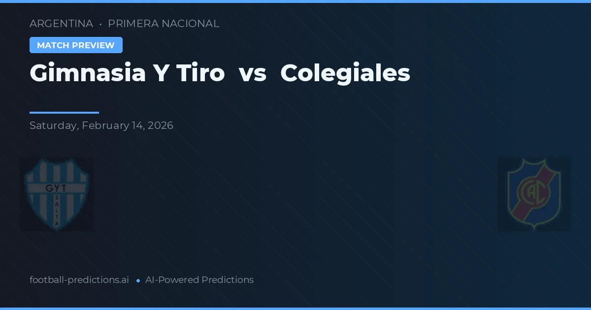 Gimnasia y Tiro vs Colegiales — předpověď a náhled zápasu