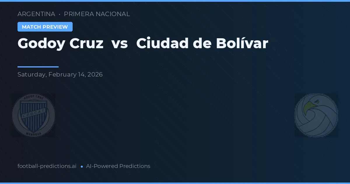 Godoy Cruz vs Ciudad de Bolívar — předpověď a náhled zápasu