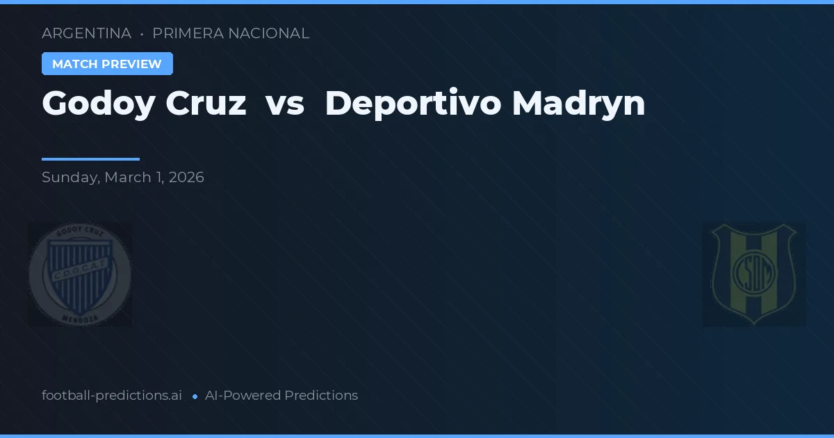 Godoy Cruz vs Deportivo Madryn — předpověď a náhled zápasu