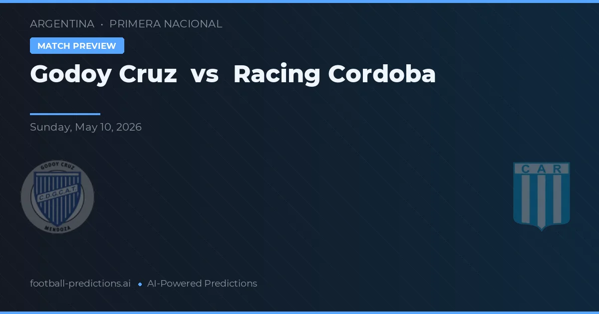 Godoy Cruz vs Racing Córdoba — předpověď a náhled zápasu