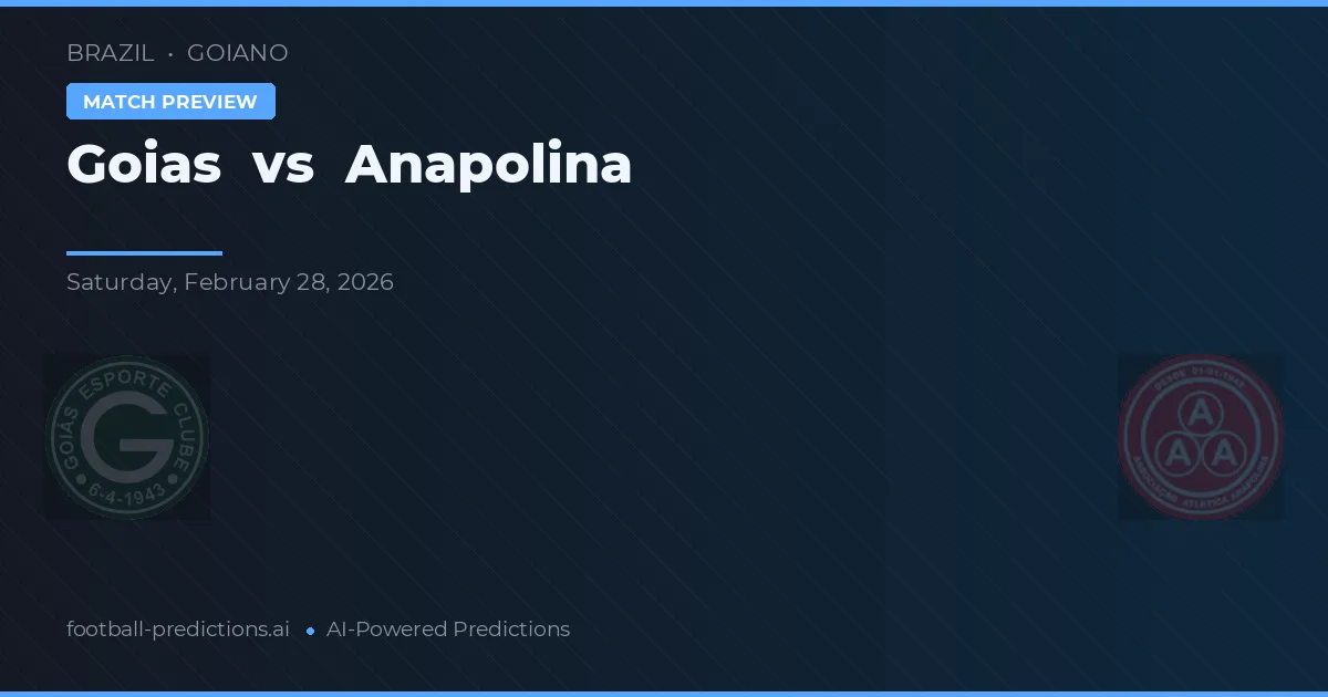 Goiás vs Anapolina — předpověď a náhled zápasu