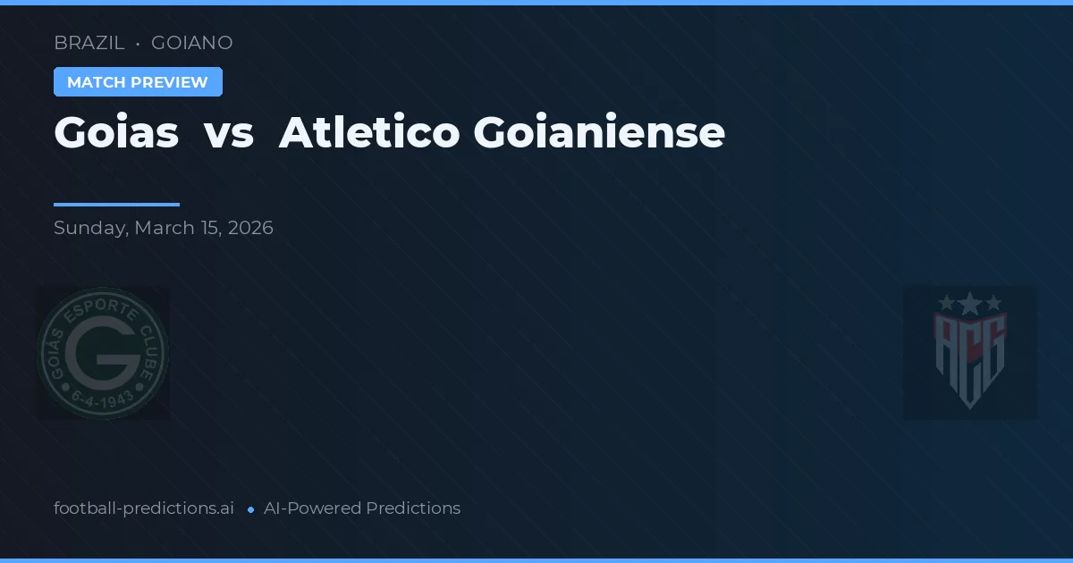 Goiás vs Atlético Goianiense — předpověď a náhled zápasu
