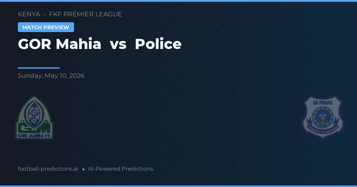 Gor Mahia vs Policie — předpověď a náhled zápasu