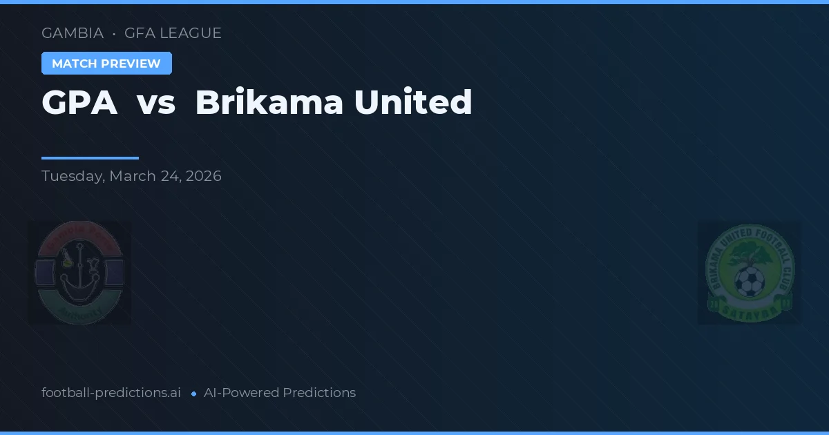 GPA vs Brikama United — předpověď a náhled zápasu