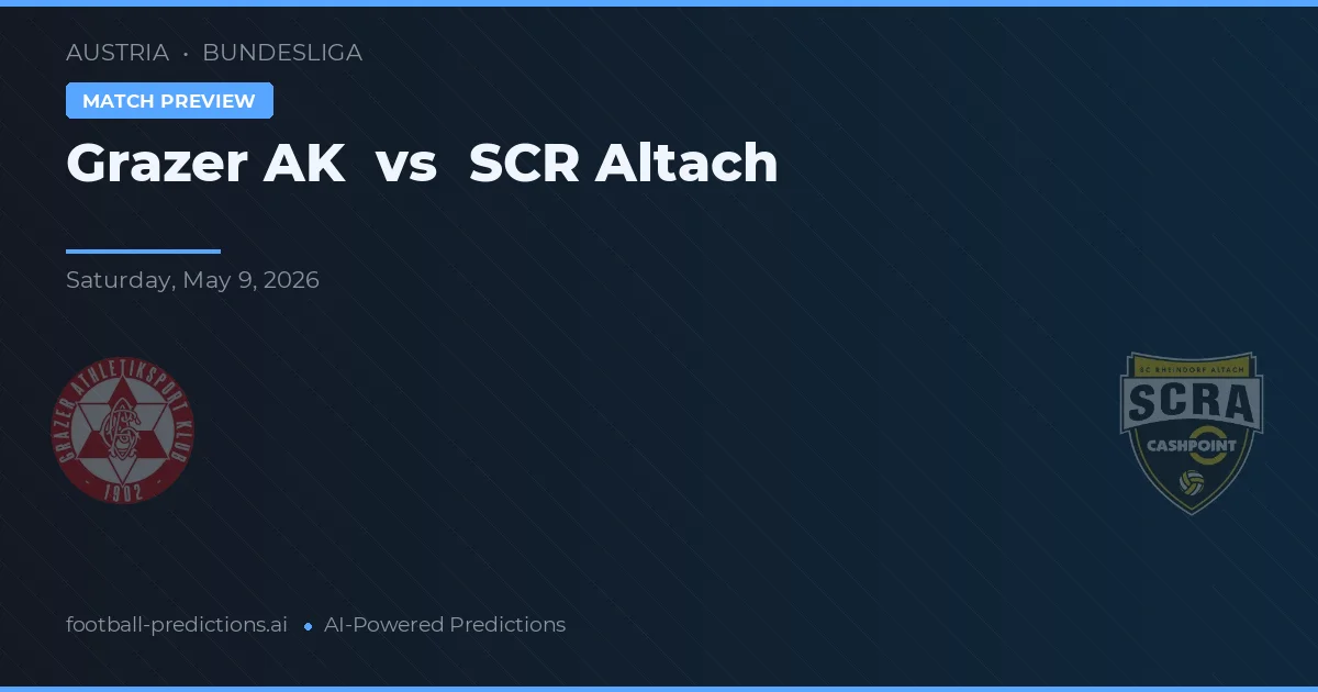 Grazer AK vs SCR Altach — předpověď a náhled zápasu