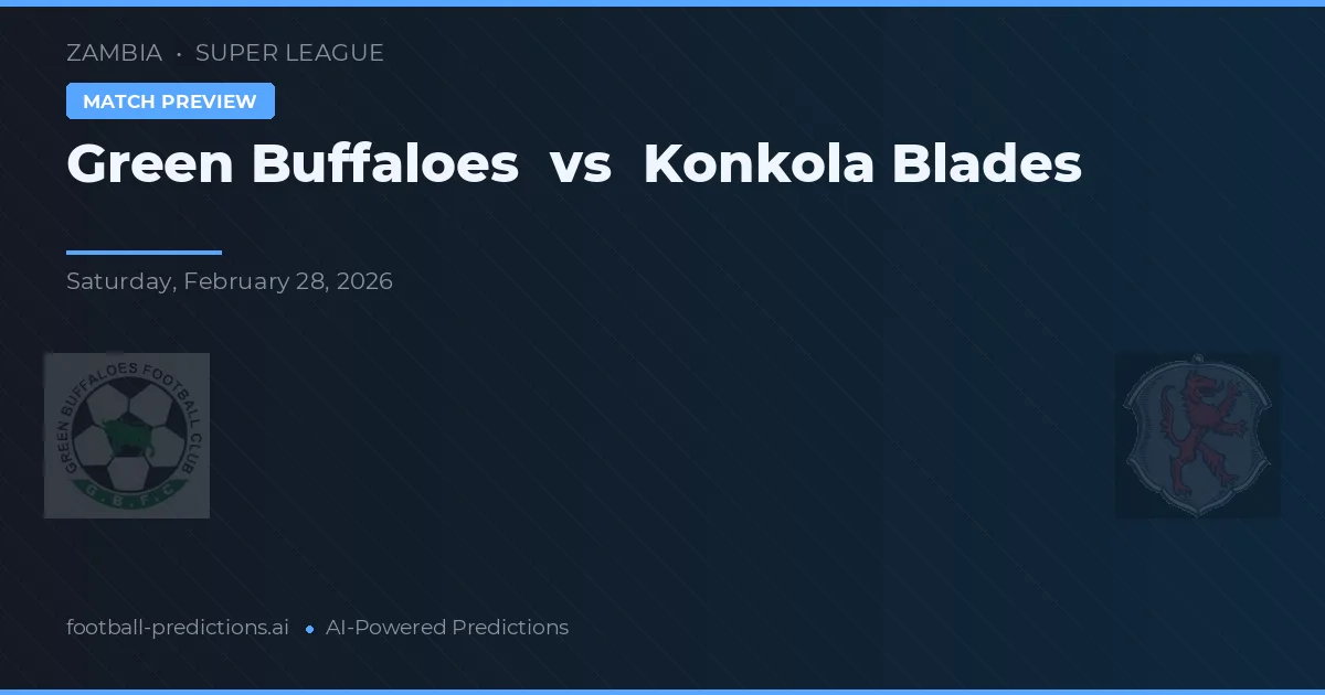 Zelené buvolice vs Konkola Blades — předpověď a náhled zápasu