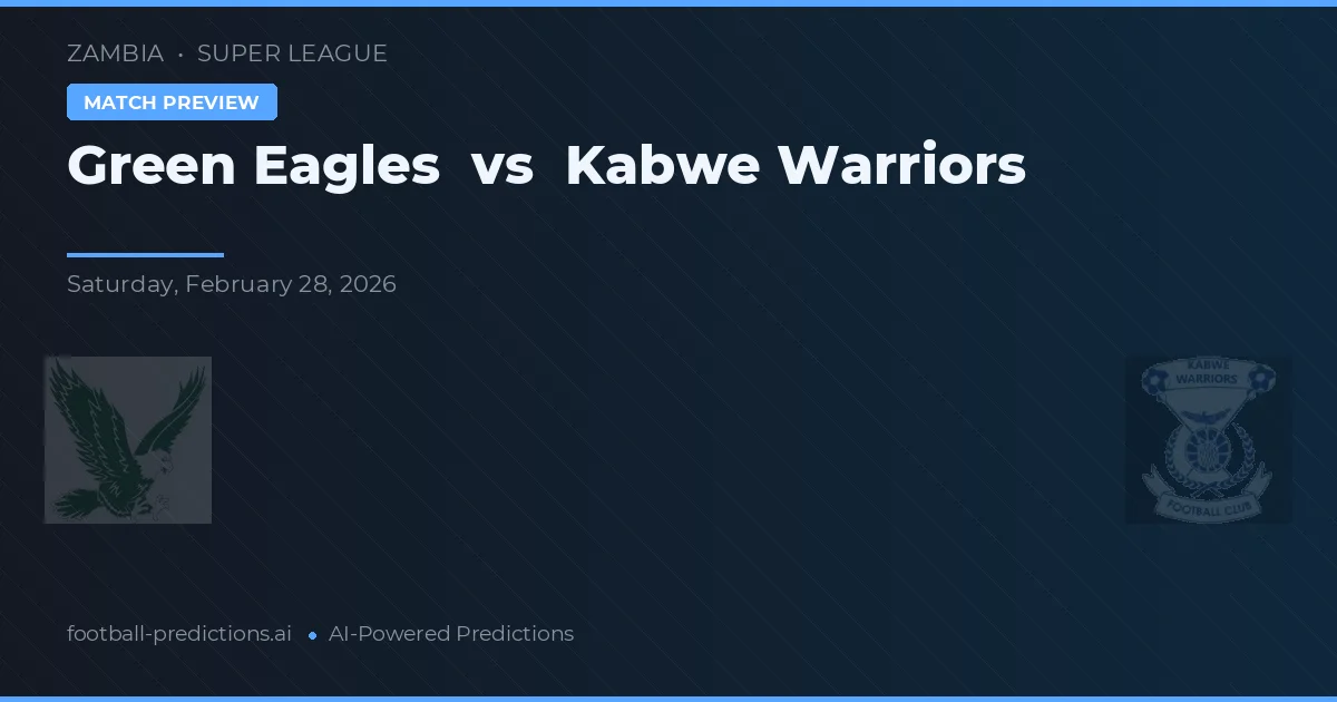 Zelení orli vs Kabwe Warriors — předpověď a náhled zápasu