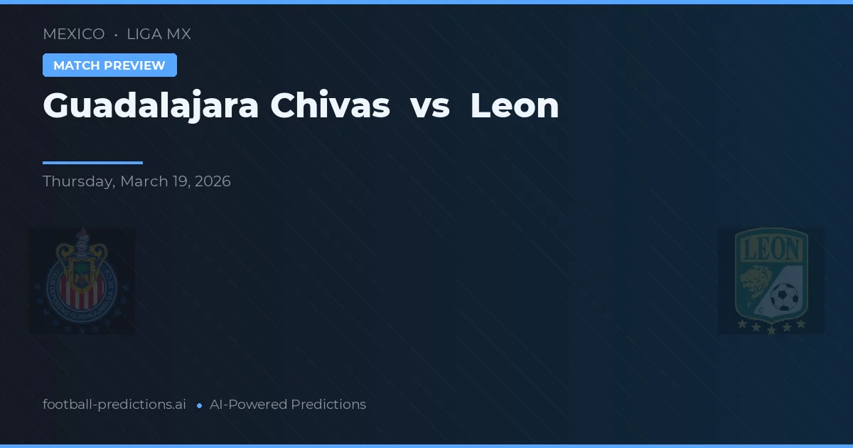 Guadalajara Chivas vs León — předpověď a náhled zápasu