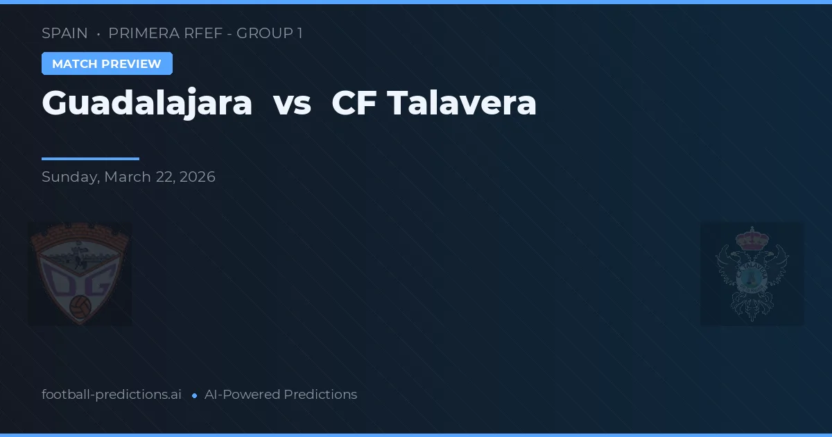 Guadalajara vs CF Talavera — předpověď a náhled zápasu