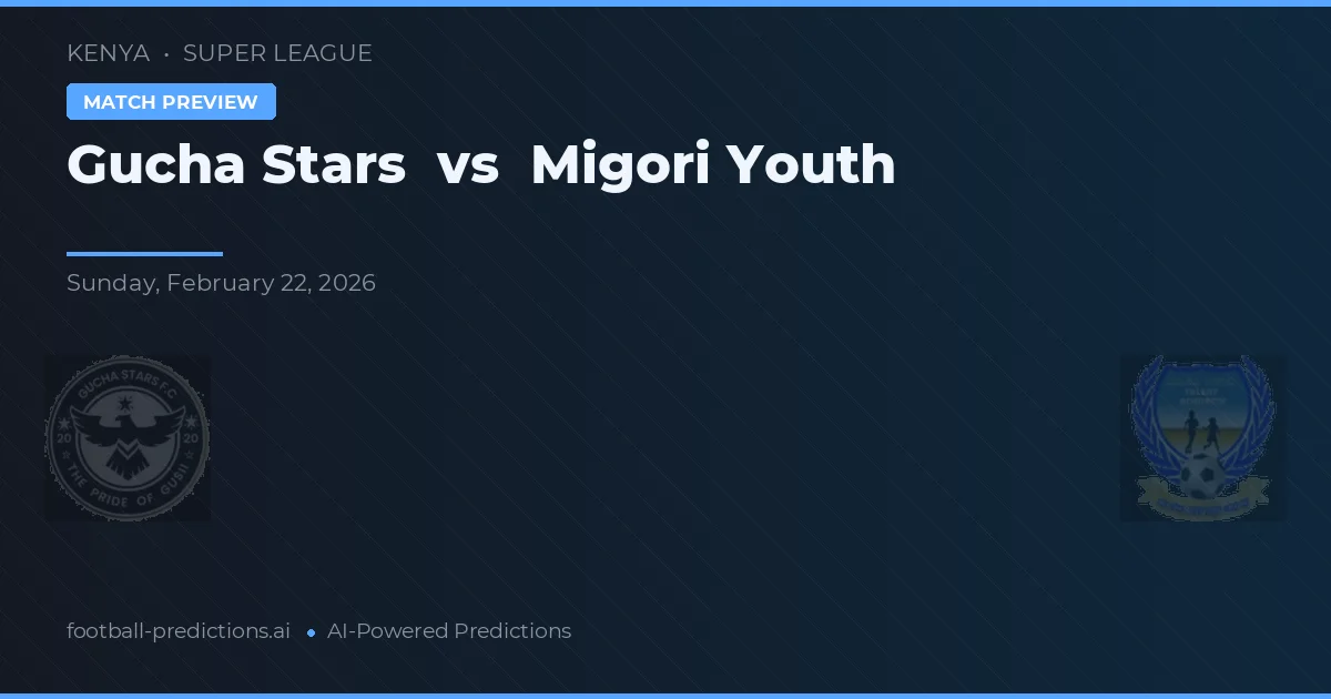 Gucha Stars vs Migori Youth — předpověď a náhled zápasu