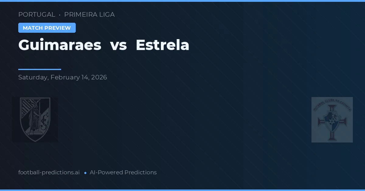 Guimarães vs Estrela — předpověď a náhled zápasu