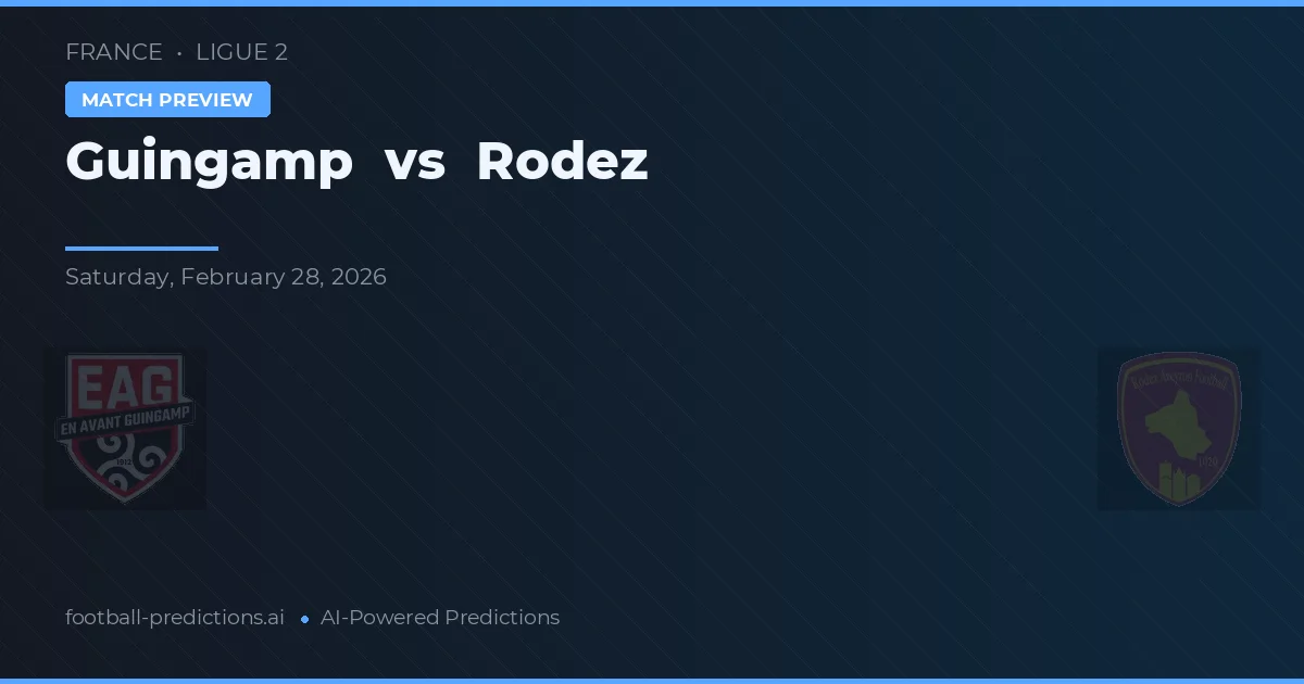 Guingamp vs Rodez — předpověď a náhled zápasu
