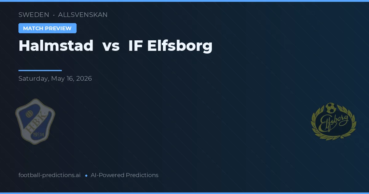 Halmstad vs IF Elfsborg — předpověď a náhled zápasu
