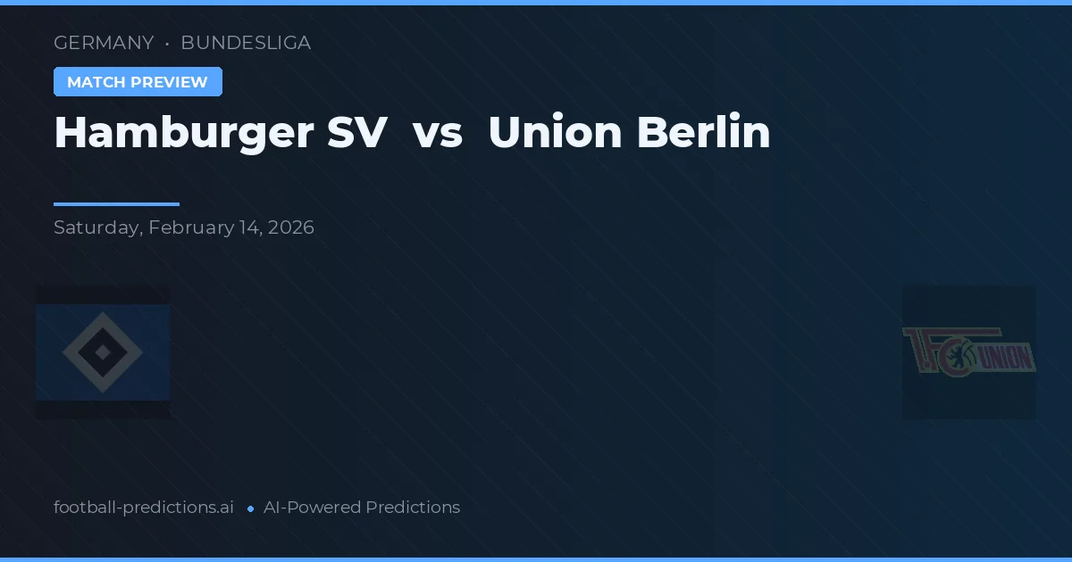 Hamburger SV vs Union Berlín — předpověď a náhled zápasu