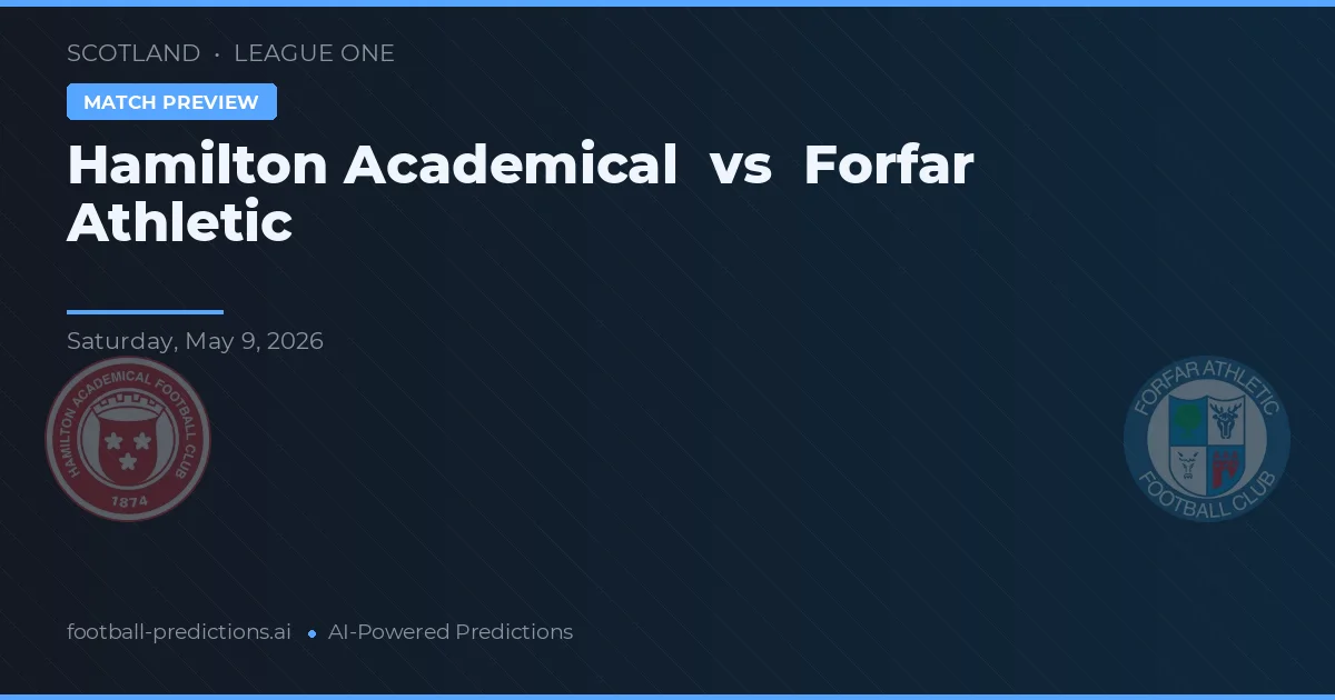Hamilton Academical vs Forfar Athletic — předpověď a náhled zápasu