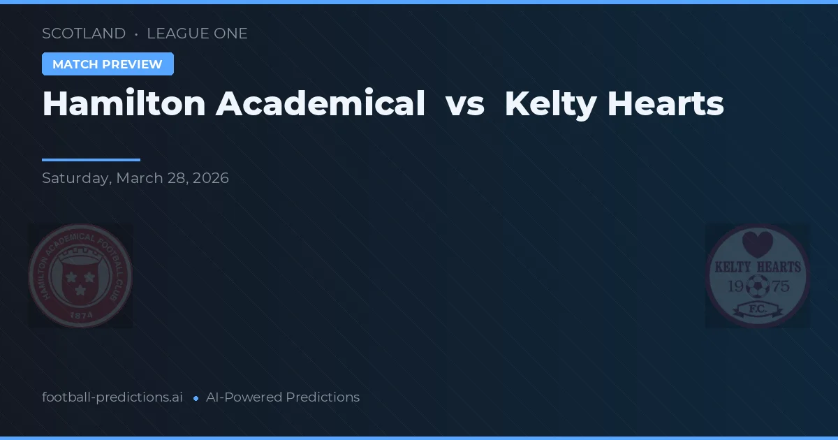 Hamilton Academical vs Kelty Hearts — předpověď a náhled zápasu