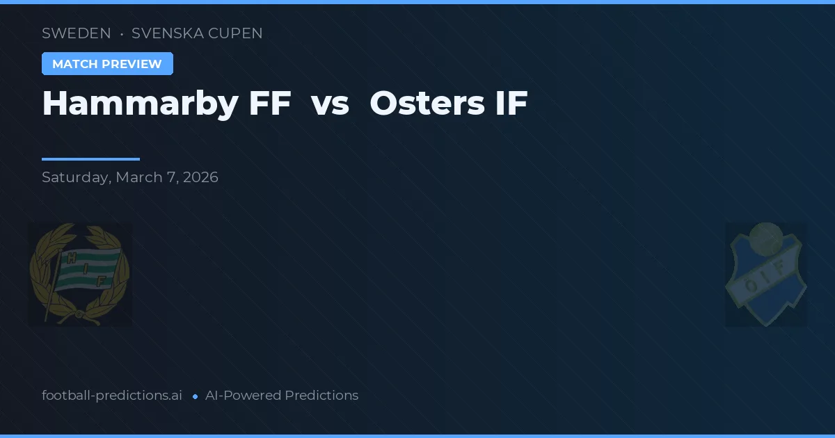 Hammarby FF vs Osters IF — předpověď a náhled zápasu