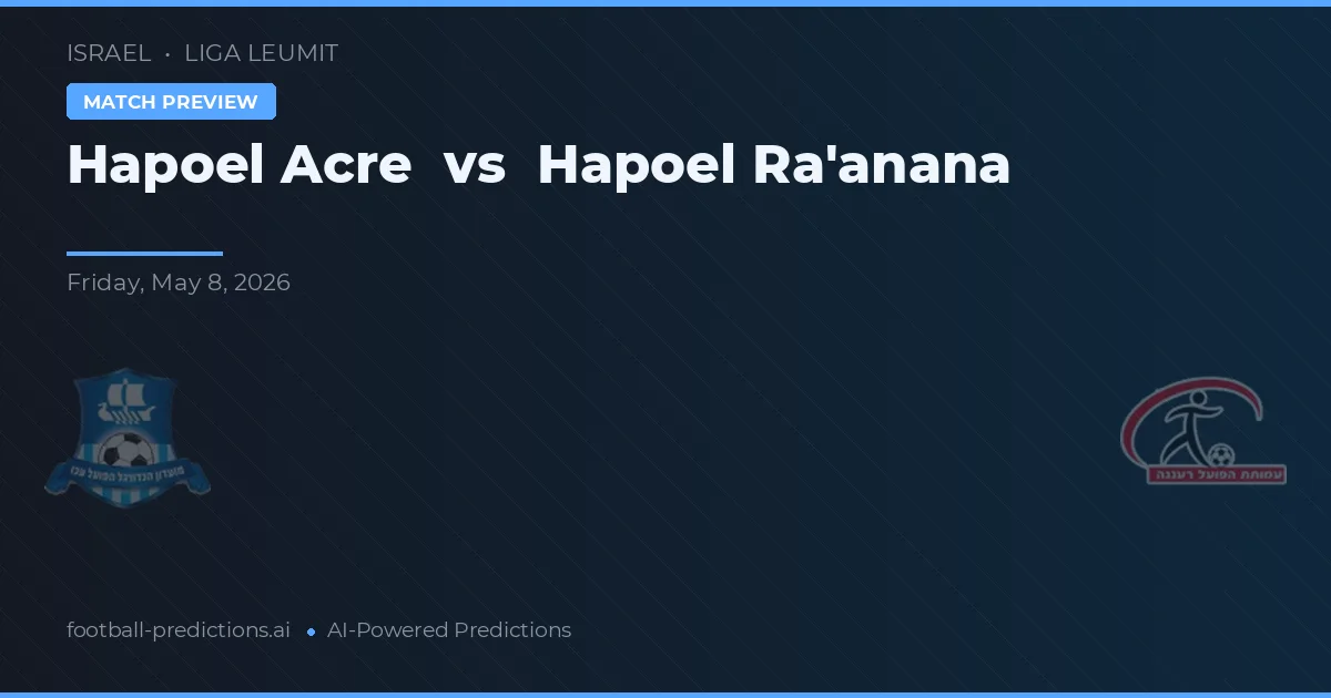 Hapoel Akr vs Hapoel Ra'anana — předpověď a náhled zápasu