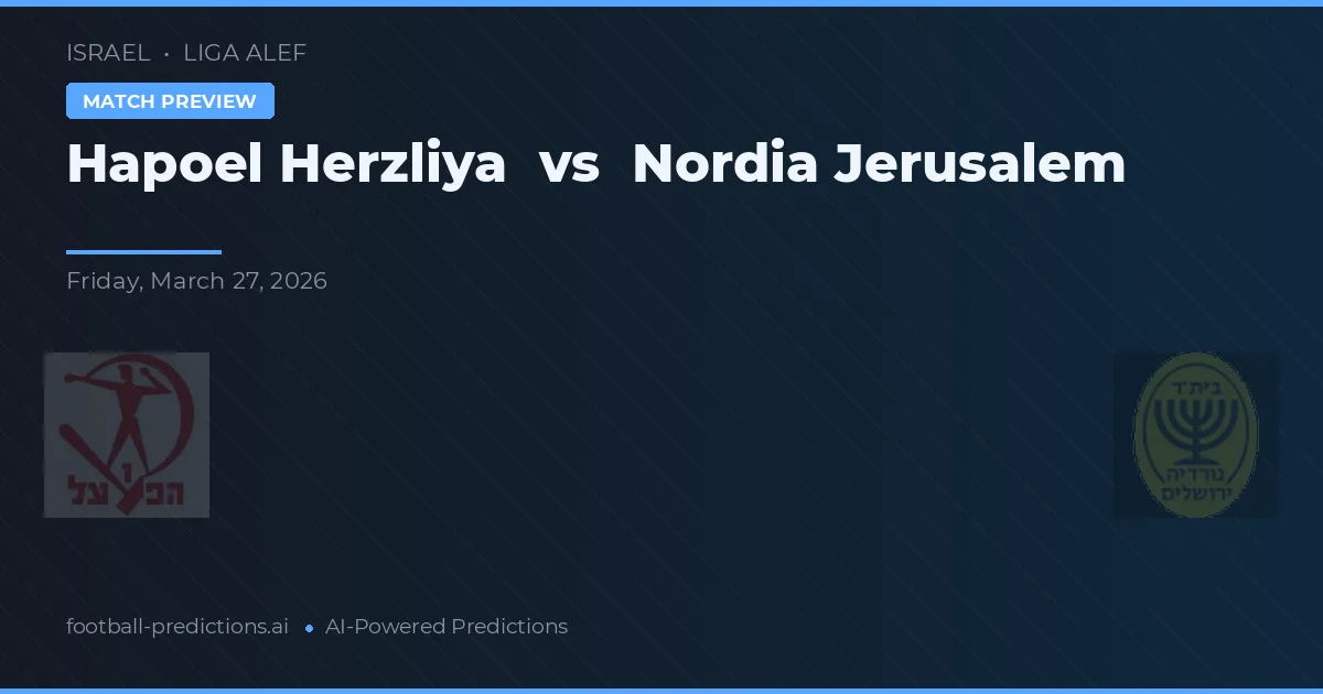 Hapoel Herzliya vs Nordia Jeruzalém — předpověď a náhled zápasu