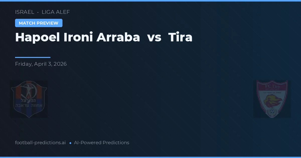 Hapoel Ironi Arraba vs Tira — předpověď a náhled zápasu