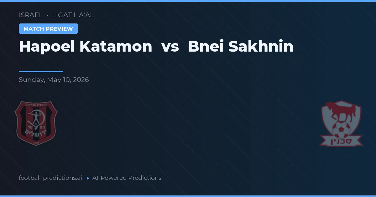 Hapoel Katamon vs Bnei Sakhnin — předpověď a náhled zápasu