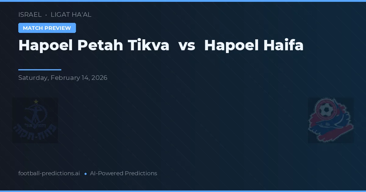 Hapoel Petah Tikva vs Hapoel Haifa — předpověď a náhled zápasu