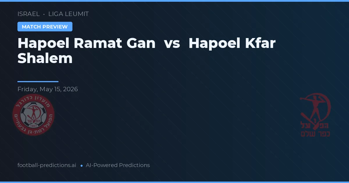 Hapoel Ramat Gan vs Hapoel Kfar Shalem — předpověď a náhled zápasu