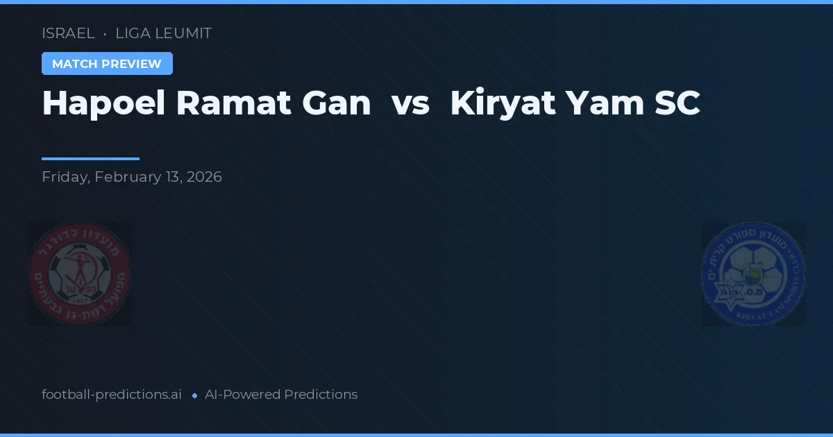 Hapoel Ramat Gan vs Kiryat Yam SC — předpověď a náhled zápasu