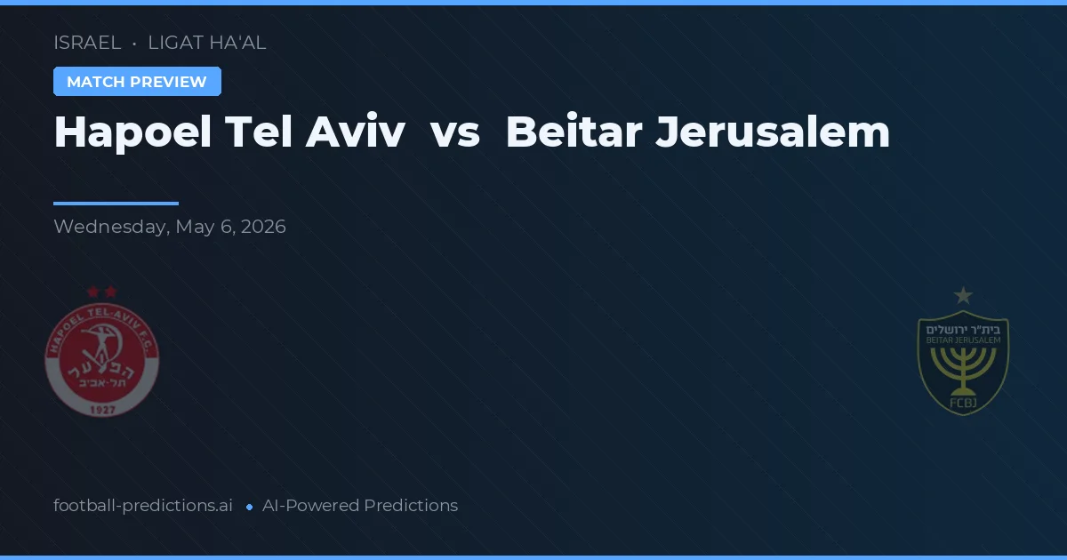 Hapoel Tel Aviv vs Beitar Jeruzalém preview