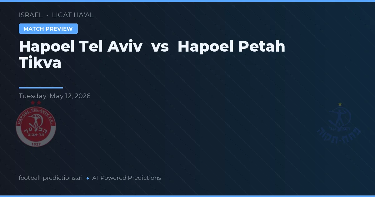Hapoel Tel Aviv vs Hapoel Petah Tikva — předpověď a náhled zápasu