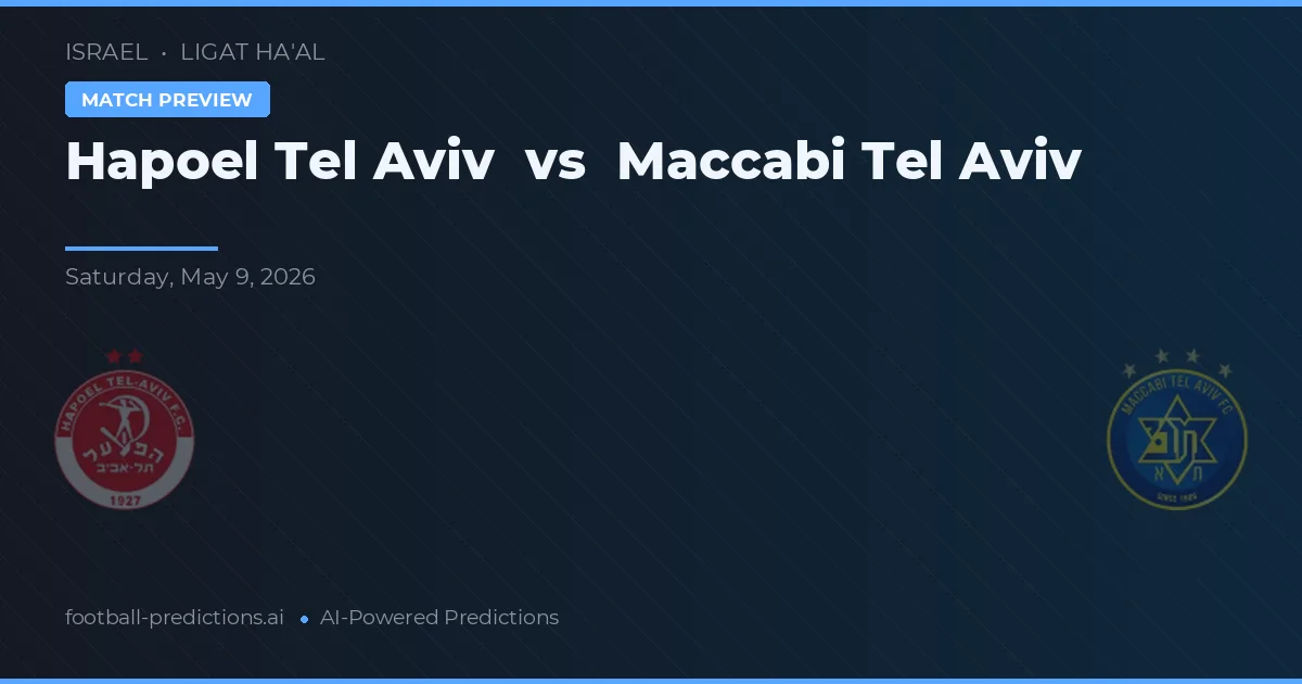 Hapoel Tel Aviv vs Maccabi Tel Aviv — předpověď a náhled zápasu