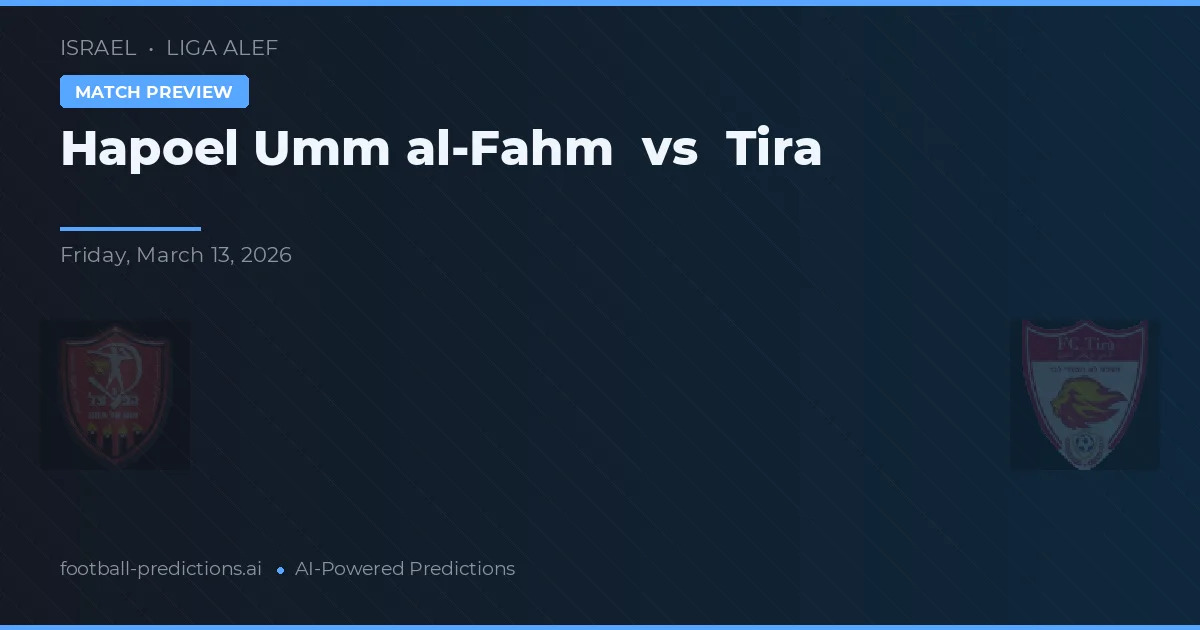 Hapoel Umm al-Fahm vs Tira — předpověď a náhled zápasu