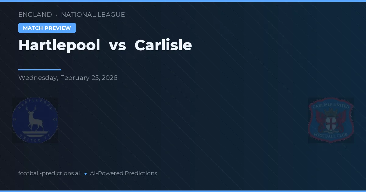 Hartlepool vs Carlisle — předpověď a náhled zápasu