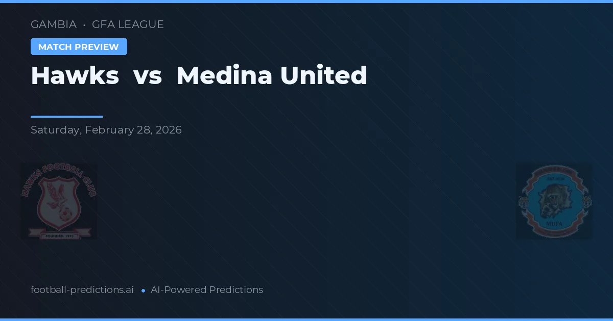 Hawks vs Medina United — předpověď a náhled zápasu
