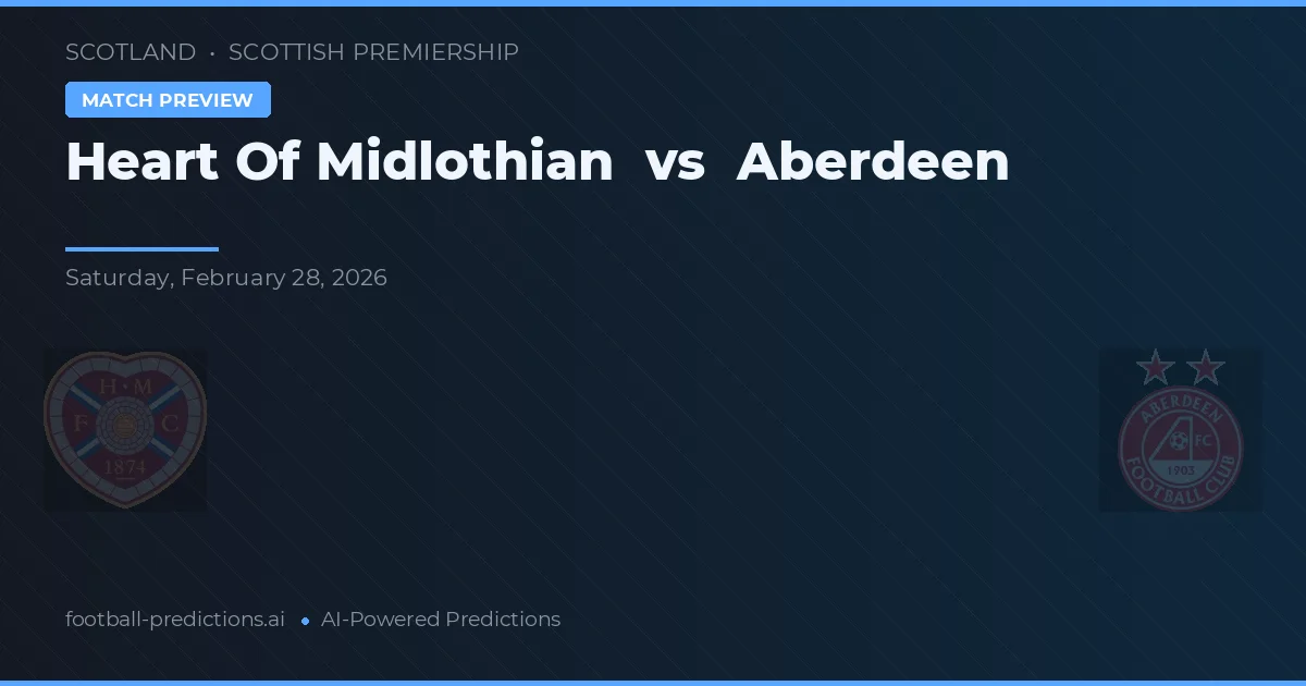 Heart of Midlothian vs Aberdeen — předpověď a náhled zápasu