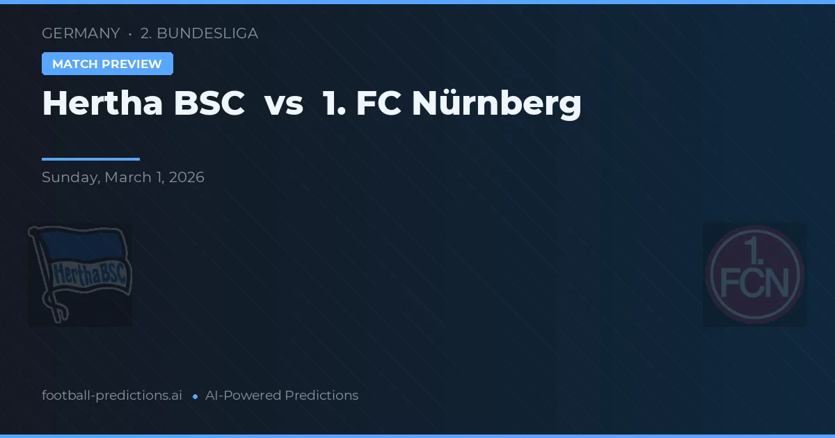 Hertha BSC vs 1. FC Norimberk — předpověď a náhled zápasu