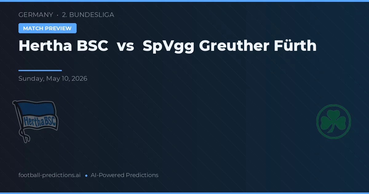 Hertha BSC vs SpVgg Greuther Fürth — předpověď a náhled zápasu
