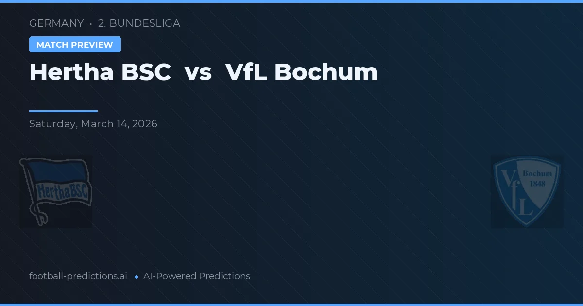 Hertha BSC vs VfL Bochum — předpověď a náhled zápasu