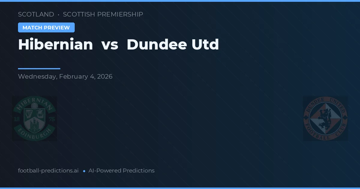 Hibernian vs Dundee United — předpověď a náhled zápasu
