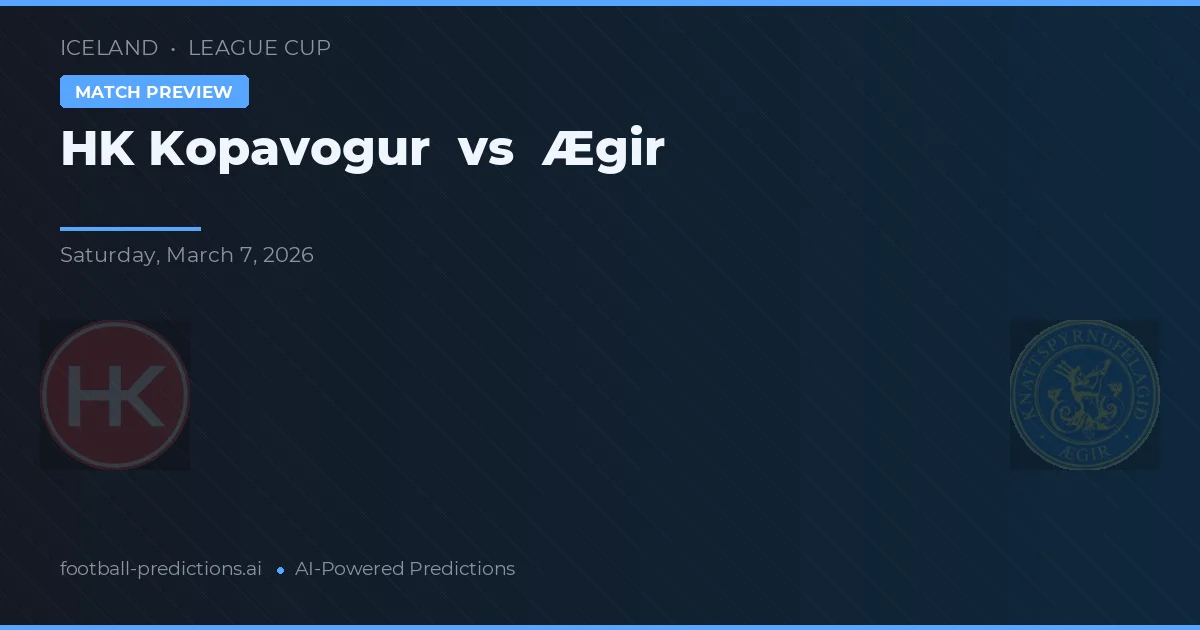 HK Kópavogur vs Ægir — předpověď a náhled zápasu