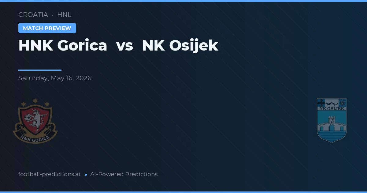 HNK Gorica vs NK Osijek — předpověď a náhled zápasu