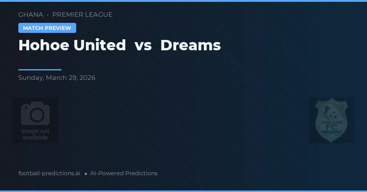 Hohoe United vs Dreams — předpověď a náhled zápasu