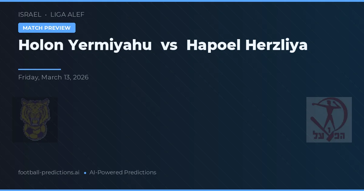 Holon Yermiyahu vs Hapoel Herzliya — předpověď a náhled zápasu