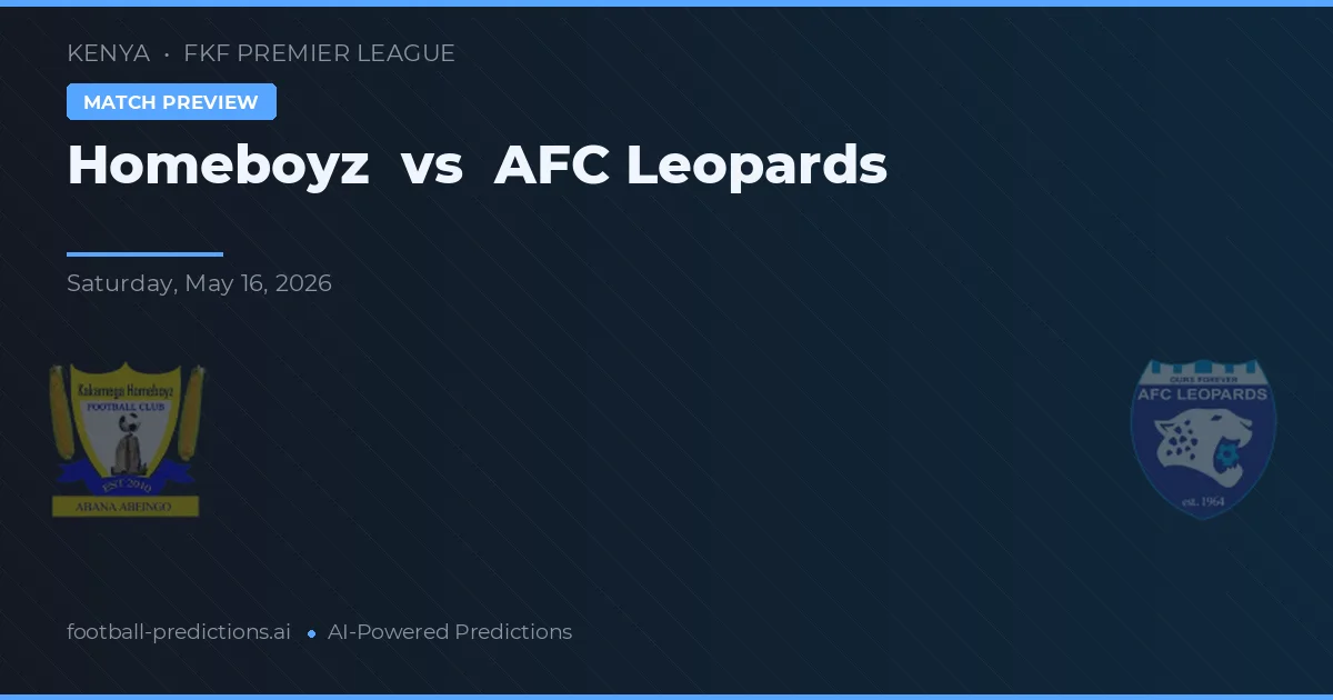 Homeboyz vs AFC Leopards — předpověď a náhled zápasu