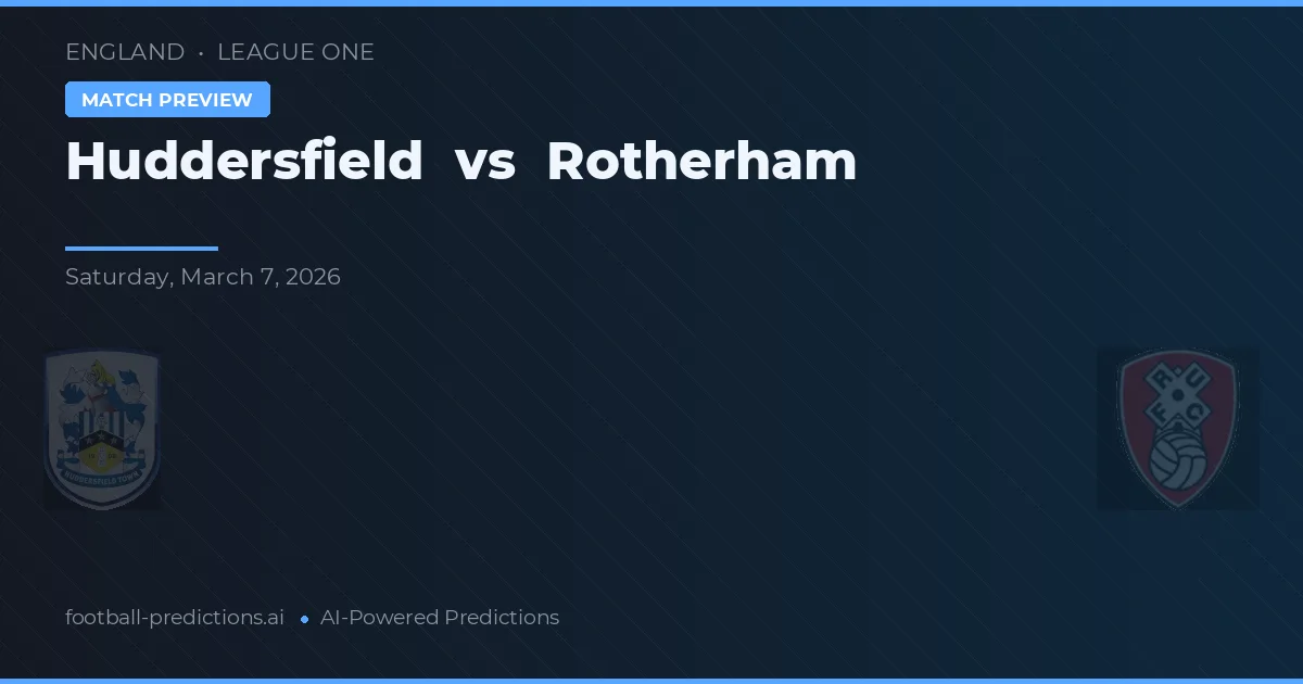 Huddersfield vs Rotherham — předpověď a náhled zápasu