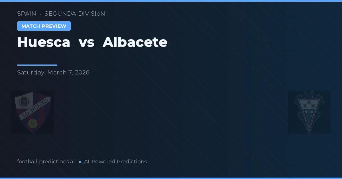 Huesca vs Albacete — předpověď a náhled zápasu