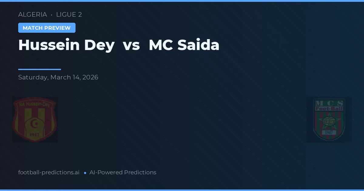 Hussein Dey vs MC Sétif — předpověď a náhled zápasu