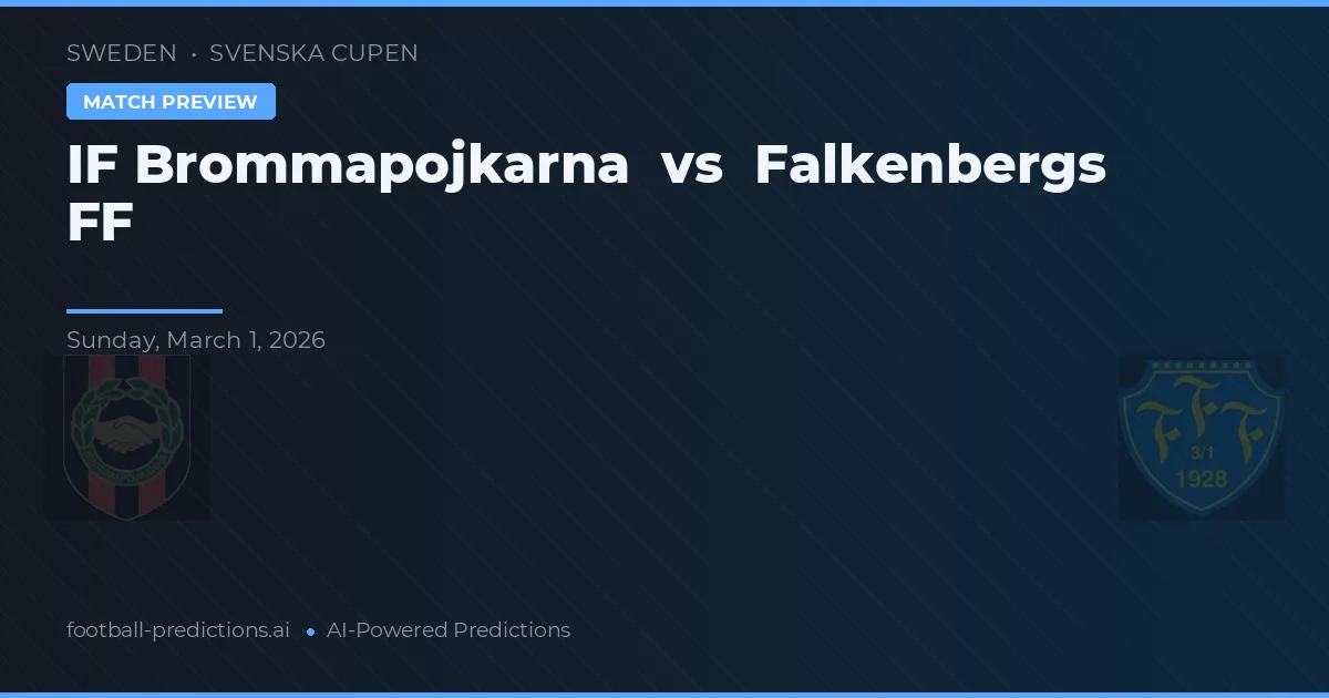 IF Brommapojkarna vs Falkenbergs FF — předpověď a náhled zápasu