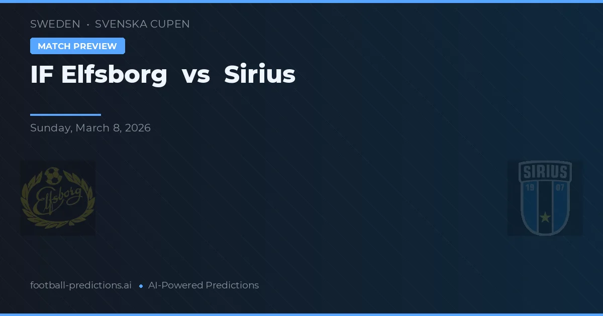 IF Elfsborg vs Sirius — předpověď a náhled zápasu